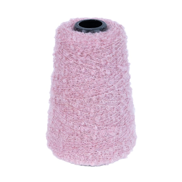 Пряжа бобинная OnlyWe Organic boucle (Органик букле) (BU05), розовый, 1 шт., 200 г