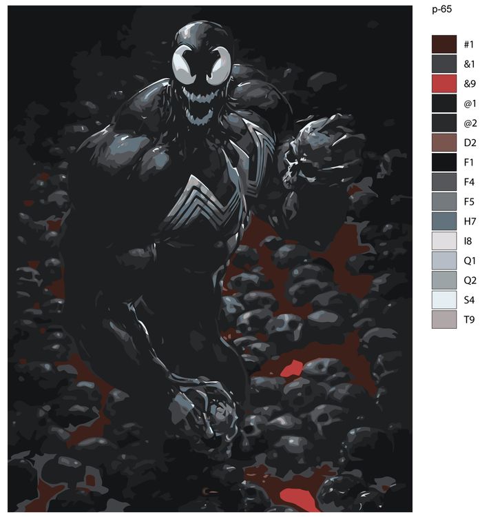 Картина по номерам «Веном» — картинка 2