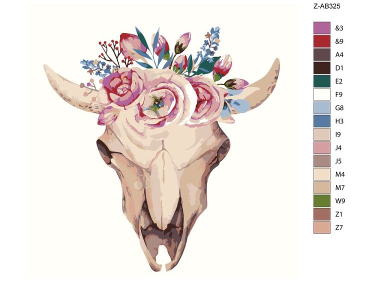 Картина по номерам «Череп» — картинка 2