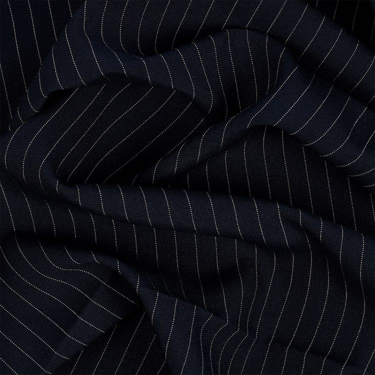 Ткань Габардин кач-во Фухуа, 180 г/м², 5 м x 150 см, цвет: темно-синий, принт полоска, TBY — картинка 3