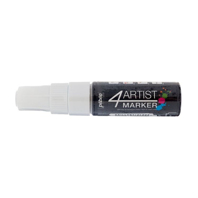 Маркер художественный 4Artist Marker на масляной основе, 8 мм, перо скошенное, белый, PEBEO