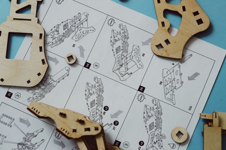 Конструктор из дерева «Гидравлическая рука UNIMO 2», UNIWOOD — картинка 6