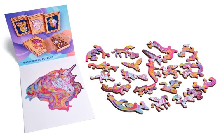 Деревянный пазл Wood Trick «Единорог: Голубое Пламя» — картинка 3