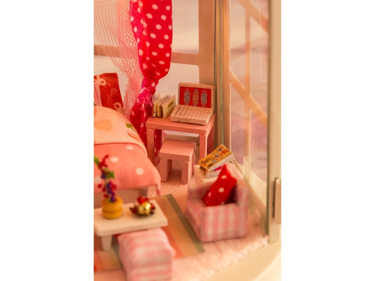 Набор для создания миниатюры (румбокс) «Фонарик Розовые сны» — картинка 5