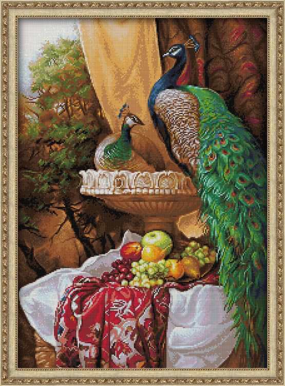 Алмазная вышивка «Пара павлинов» — картинка 2