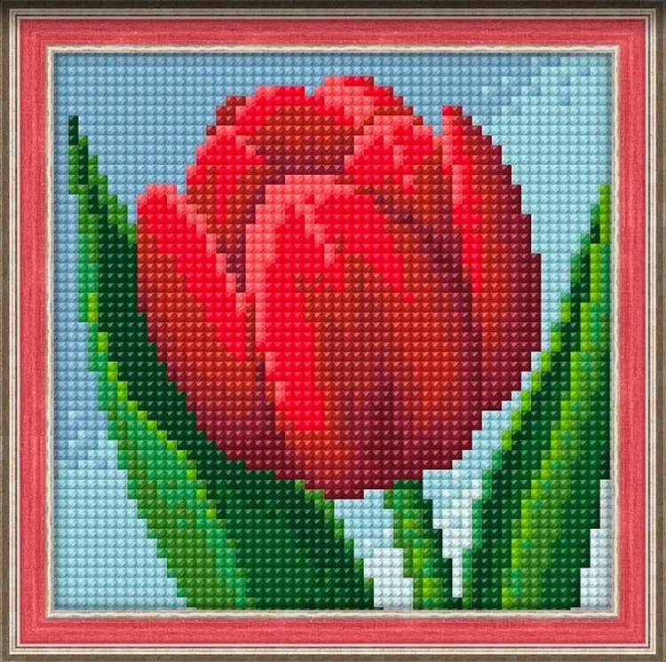 Алмазная вышивка «Красный тюльпан»