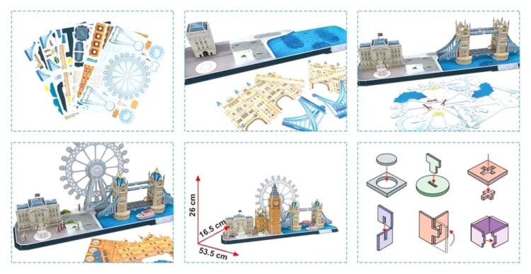3D пазл CubicFun «CityLine. Лондон» — картинка 3