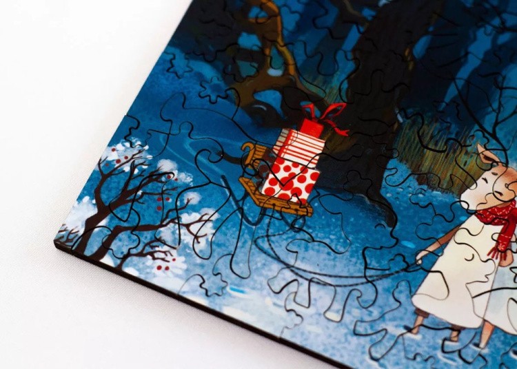 Деревянные пазлы DAVICI «Зима и саночки» — картинка 5