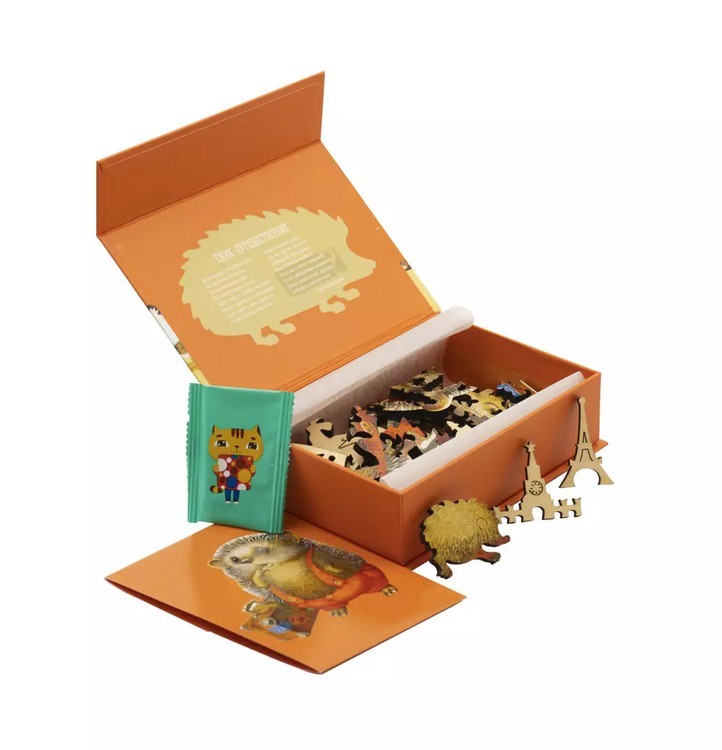 Деревянные пазлы DAVICI «Ежик-путешественник» — картинка 9