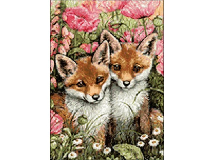 Алмазная вышивка «Лисички» — картинка 2