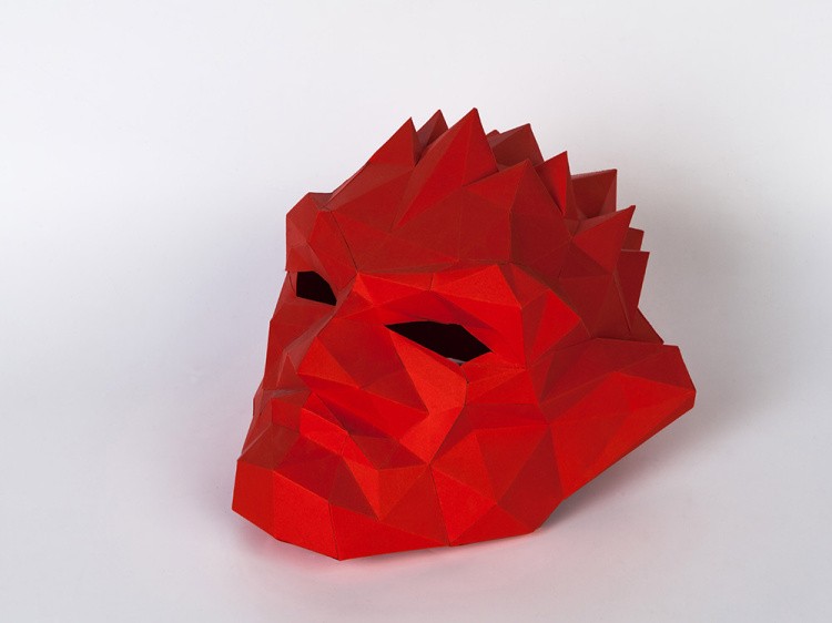 Бумажная модель для склеивания маска «Тролль»