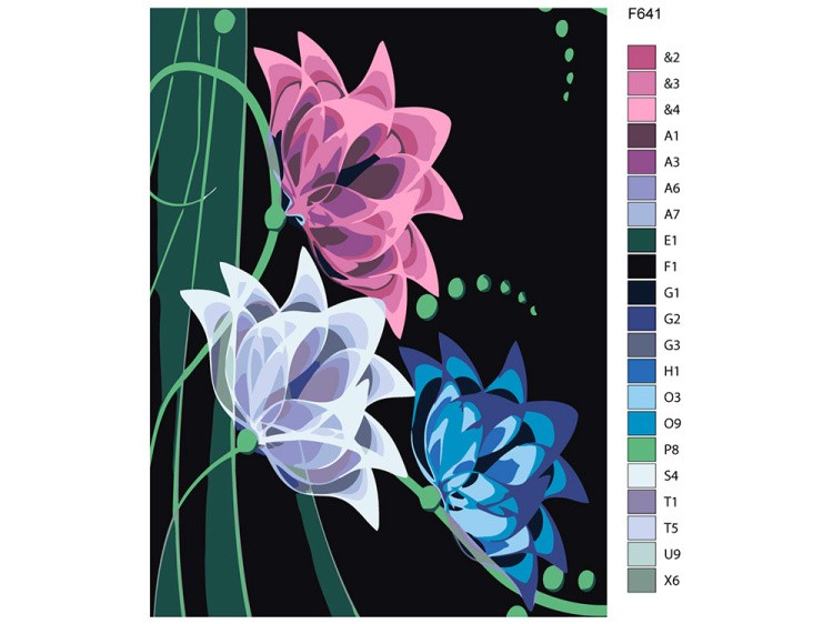 Картина по номерам «Изящные цветы» — картинка 2