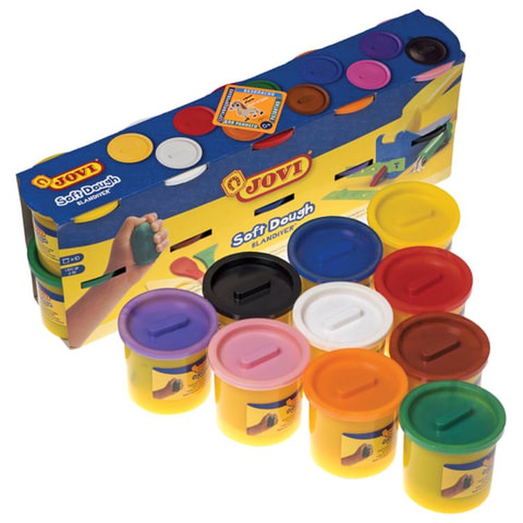 Пластилин на растительной основе «Blandiver» JOVI (Испания), 10 цветов, 1100 г — картинка 2