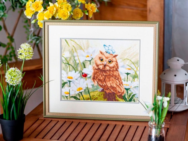 Набор для вышивания «Совенок в ромашках» — картинка 3