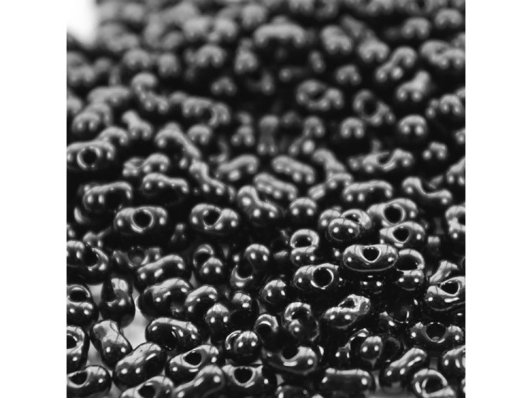 Бисер Чехия FARFALLE 321-90001 3,2х6,5 мм, 50 г, цвет: 23980 черный
