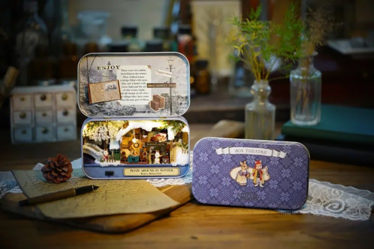 Сборная модель Румбокс. Домик в шкатулке «Зимняя прогулка» — картинка 12