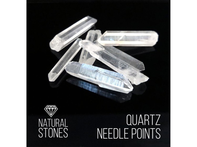 Натуральный кристалл кварца Quartz Needle points (фракция 30-50 мм), 100 г