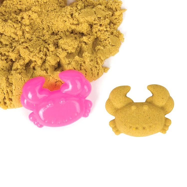 Песок для лепки кинетический Юнландия, 6 цветов, 720 г, баночки, 4 формочки — картинка 5