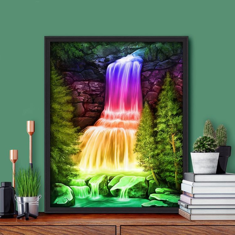 Алмазная вышивка «Радужный водопад» — картинка 2