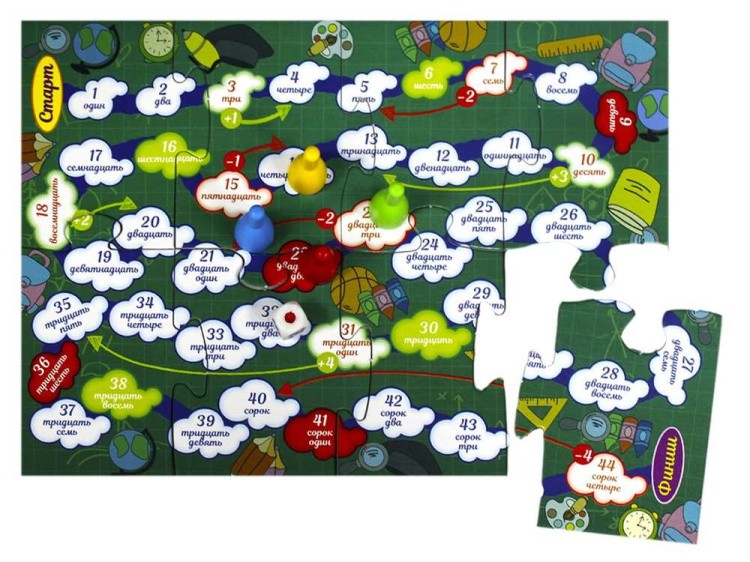 Игра-пазл «Учимся считать» (Ходилка+пазл) — картинка 2