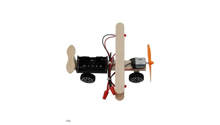 Деревянный конструктор с мотором «Самолет со светом» — картинка 2