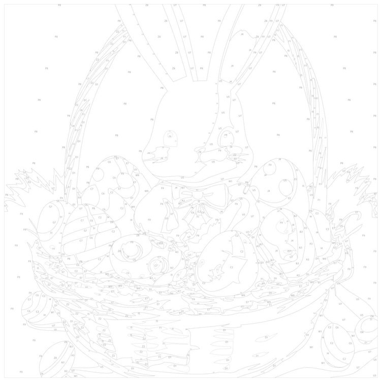 Картина по номерам «Улыбчивый пасхальный кролик» — картинка 3