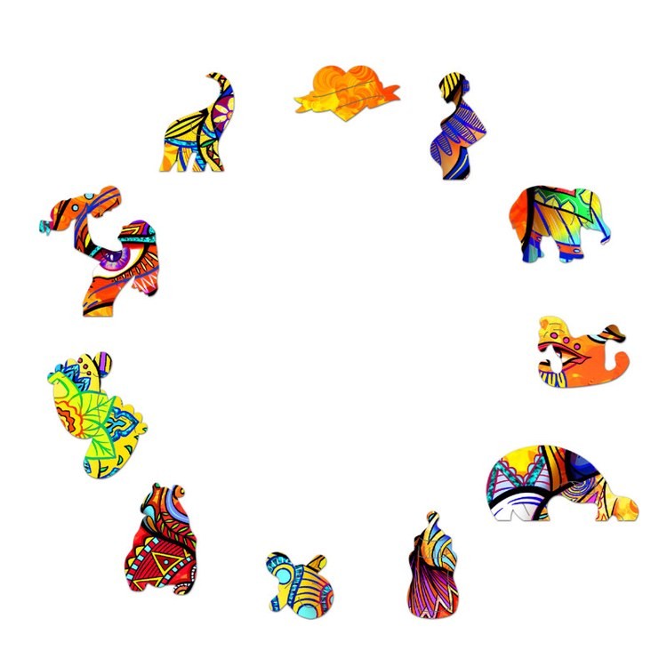 Деревянные пазлы «Саванный Слон L», Woodbests — картинка 4