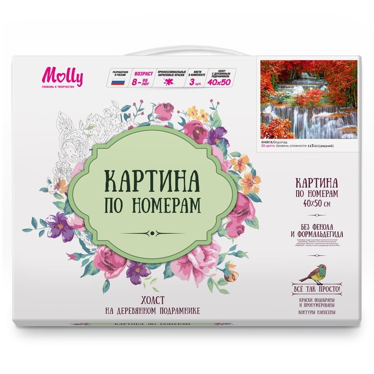 Картина по номерам «Водопад» — картинка 3