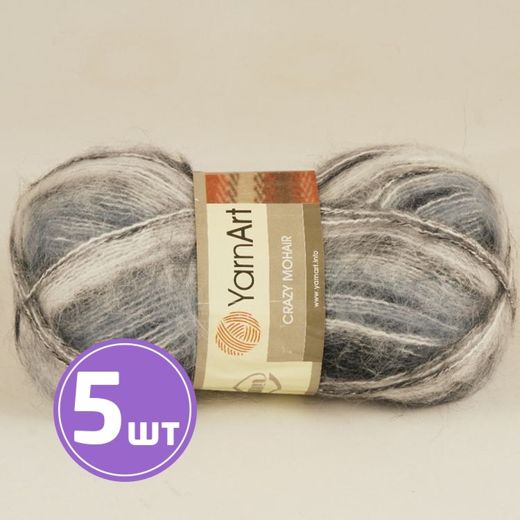 Пряжа YarnArt Mohair Crazy (2041), мультиколор, 5 шт. по 100 г