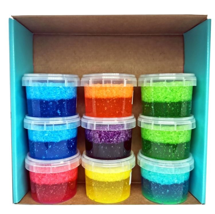 Набор слаймов «Слайм Физ с блестками» (9 шт. по 90 г) — картинка 2