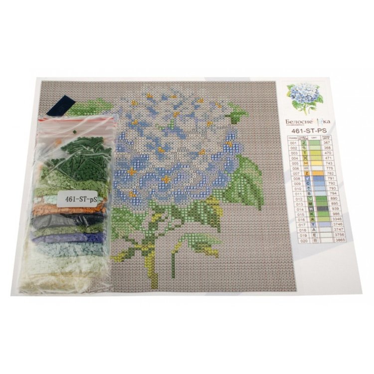 Алмазная вышивка «Ветка Гортензии» — картинка 2