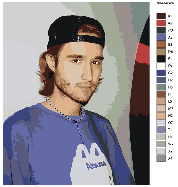 Картина по номерам «Твич стримеры Хазяева: Леша Koreshzy Кореш» — картинка 2