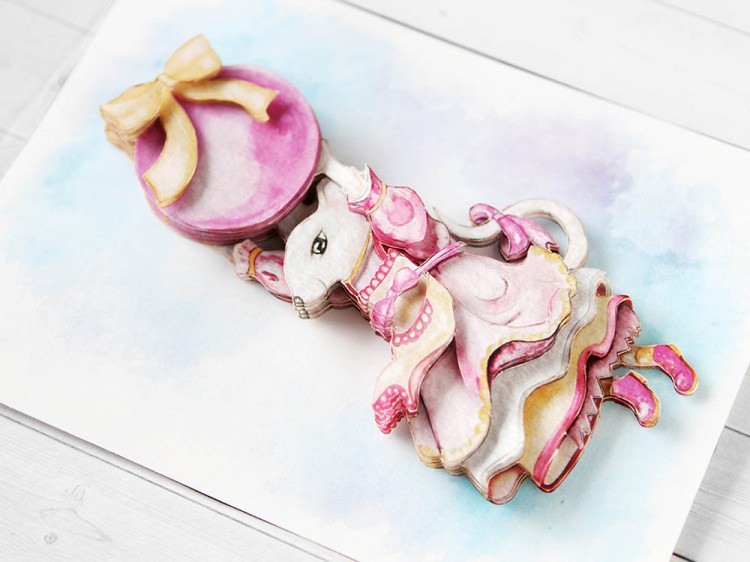 Папертоль «Мышка с шаром» — картинка 3