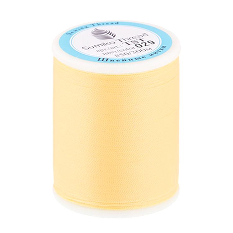 Нитки для трикотажных тканей, 1 шт., 100% нейлон, 328 я, 300 м, цвет: №029 бледно-желтый, SumikoThread