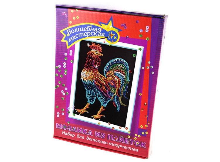 Мозаика из пайеток «Петух» — картинка 2