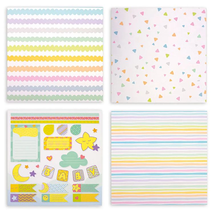 Бумага для скрапбукинга 30х30 см «Бэби-бук», 12 дизайнов — картинка 3
