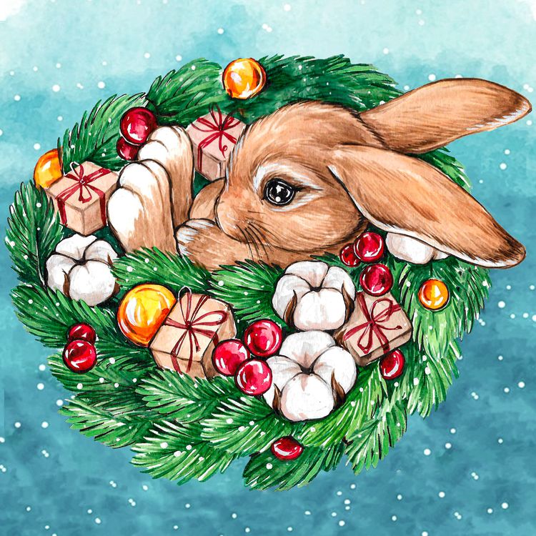 Алмазная вышивка «Веселый зайка» — картинка 2