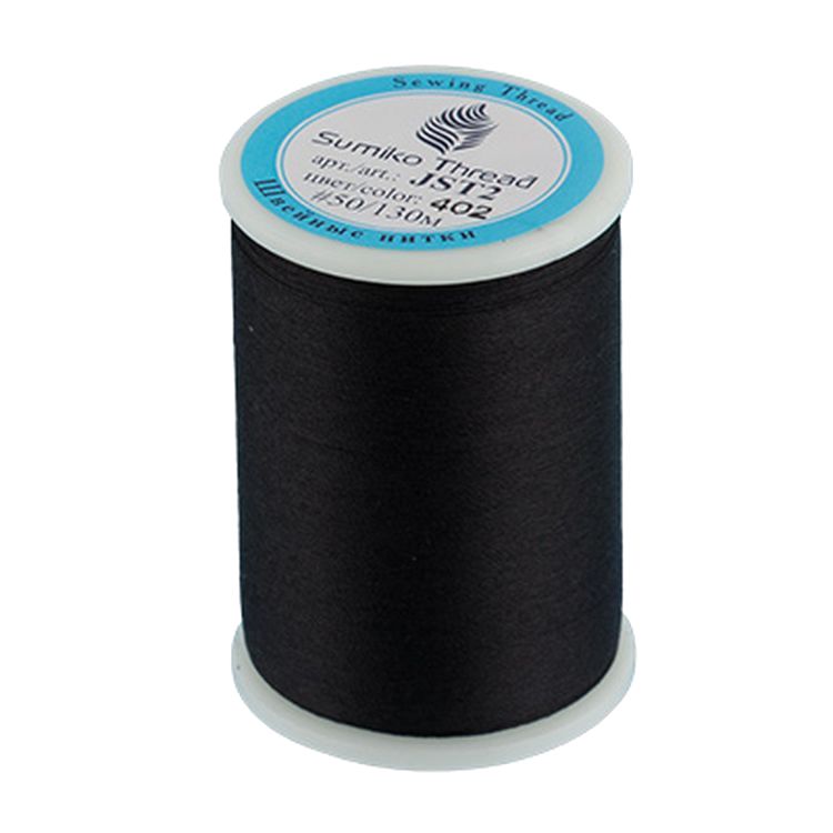Нитки для вышивания SumikoThread, цвет: №402 черный, 130 м