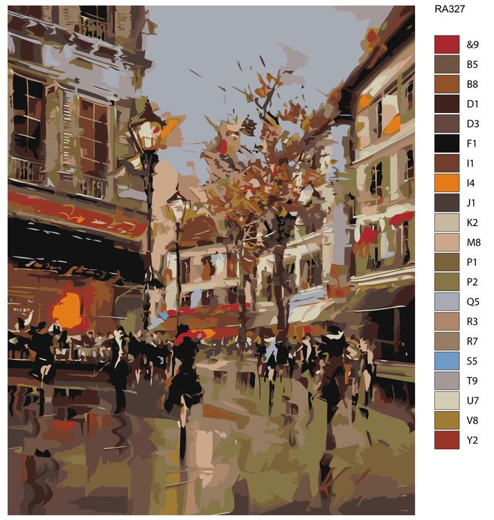 Картина по номерам «Парижские улочки» — картинка 2