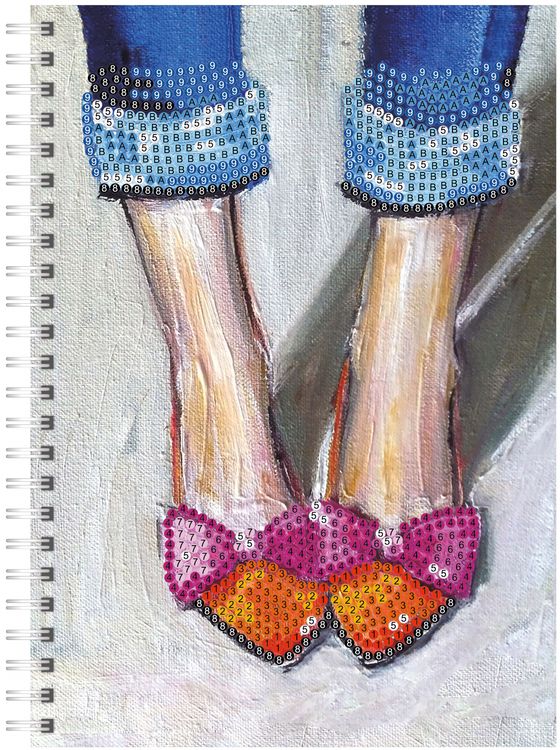 Алмазная мозаика - тетрадь «Туфли» — картинка 2