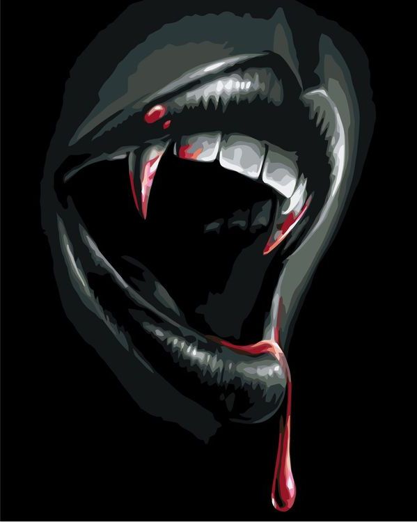 Картина по номерам «Клыки вампира»