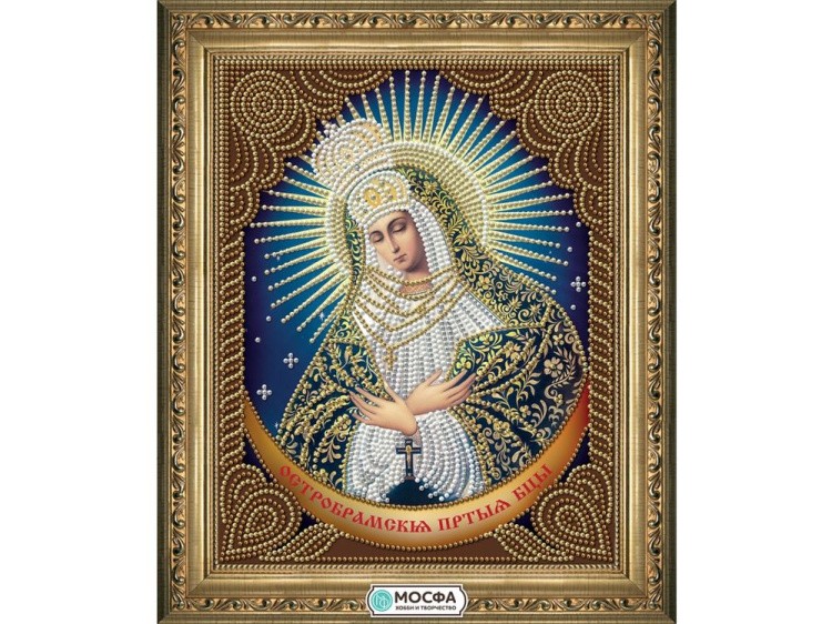 Схема для вышивки бисером «Икона Остробрамская Богородица»