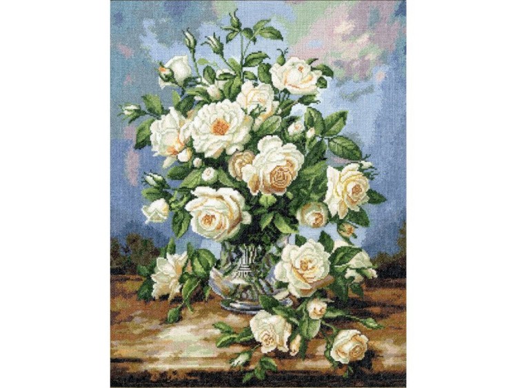 Набор для вышивания «Букет белых роз»