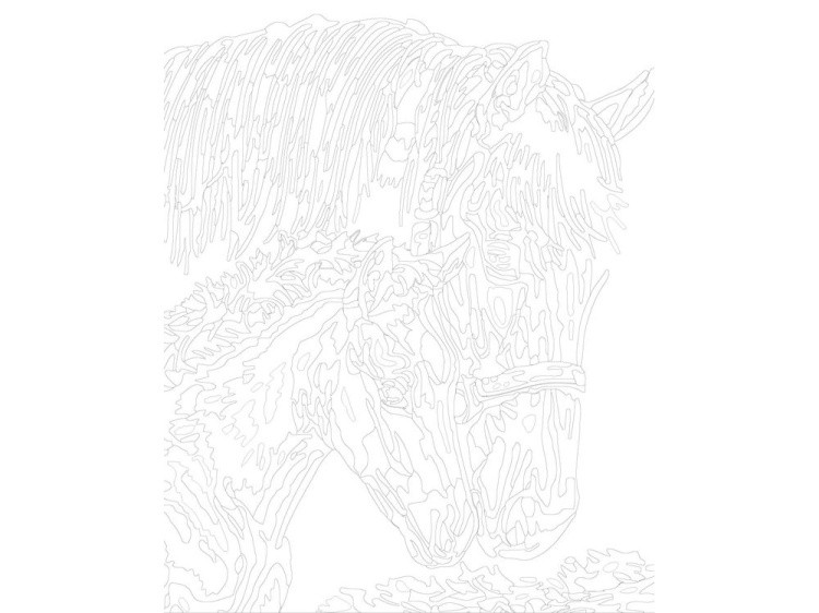 Картина по номерам «Лошадь с жеребёнком» — картинка 3