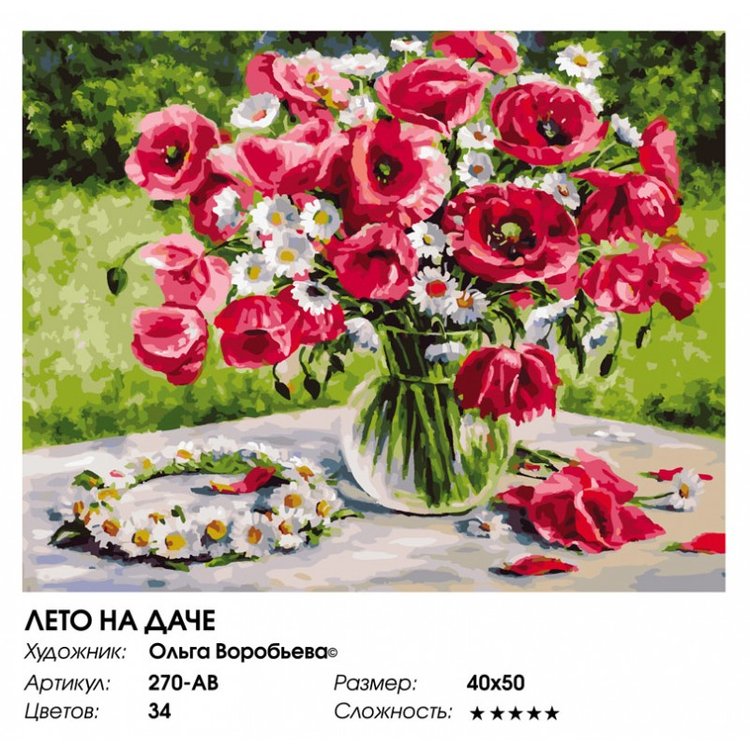 Картина по номерам «Лето на даче» — картинка 2