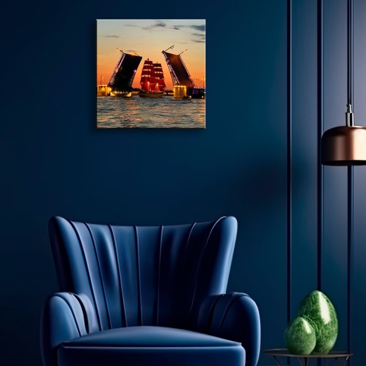 Картина по номерам «Санкт-Петербург. Дворцовый мост на закате» — картинка 3