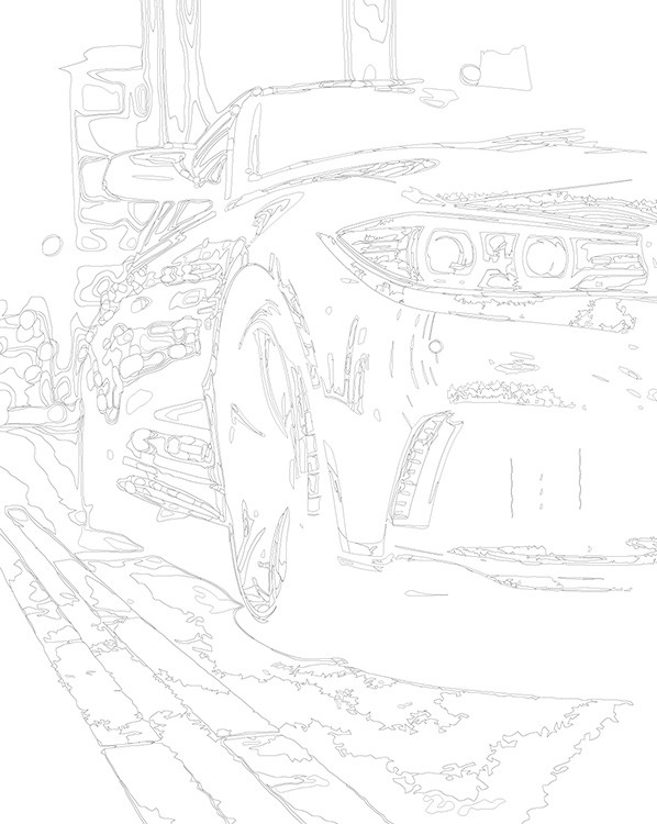 Картина по номерам, светящаяся в темноте «Машина BMW, неон» — картинка 5