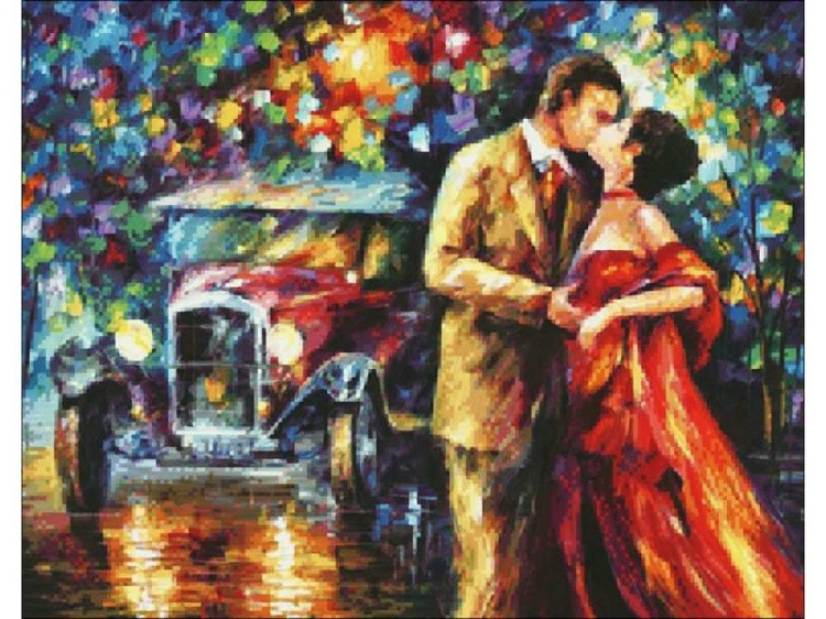 Алмазная вышивка «Вечер. Поцелуй» — картинка 2