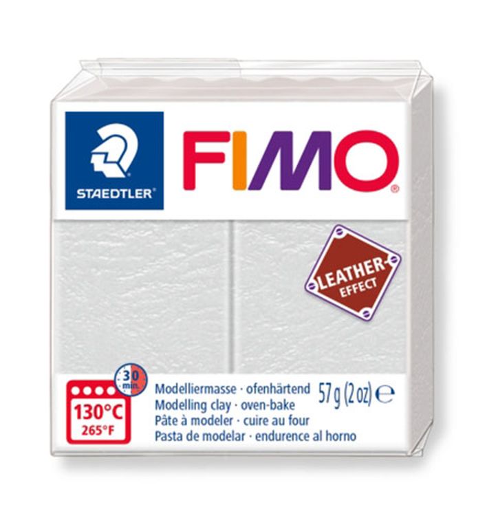 Полимерная глина FIMO Leather-Effect, цвет: 8010-029 светло-серый, 57 г