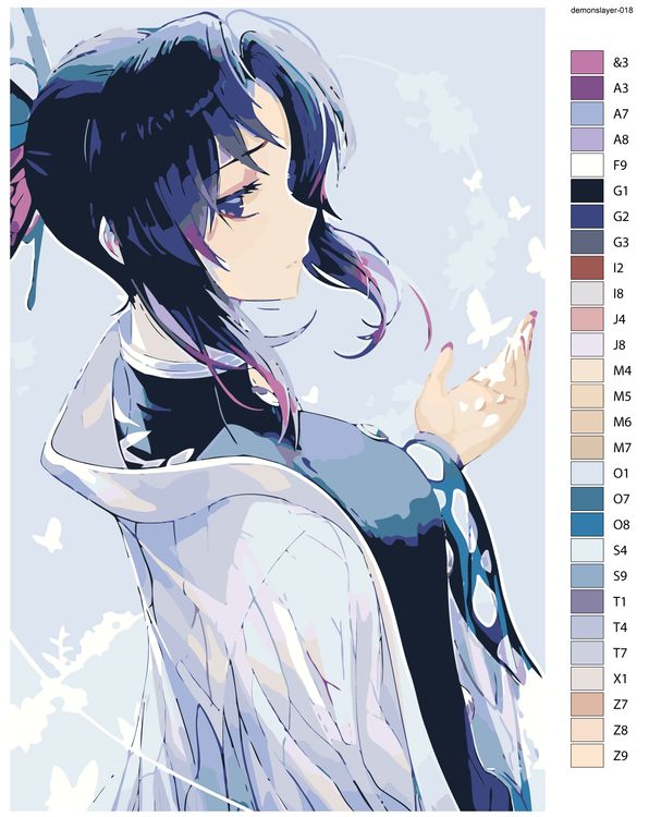 Картина по номерам «Клинок рассекающий демонов: Шинобу Кочо 3» — картинка 2